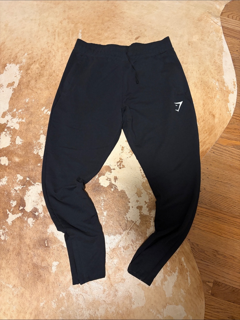 Gymshark Men's Black Athletic Joggers with Logo